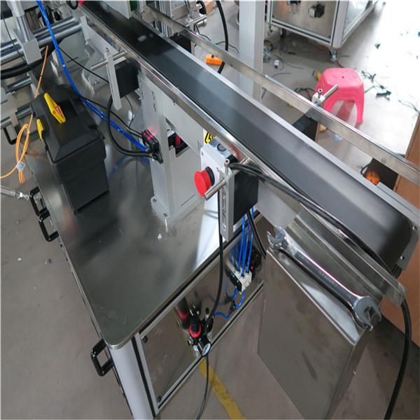 Quadratische Flaschenetikettiermaschine, Doppelseitige Flaschenaufkleber-Etikettiermaschine