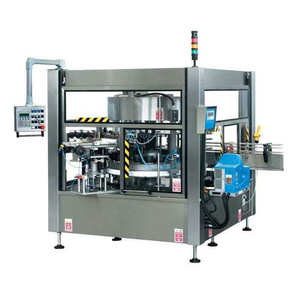 CE Vollautomatische flaschengeflügelte rotierende Aufkleber-Etikettiermaschine