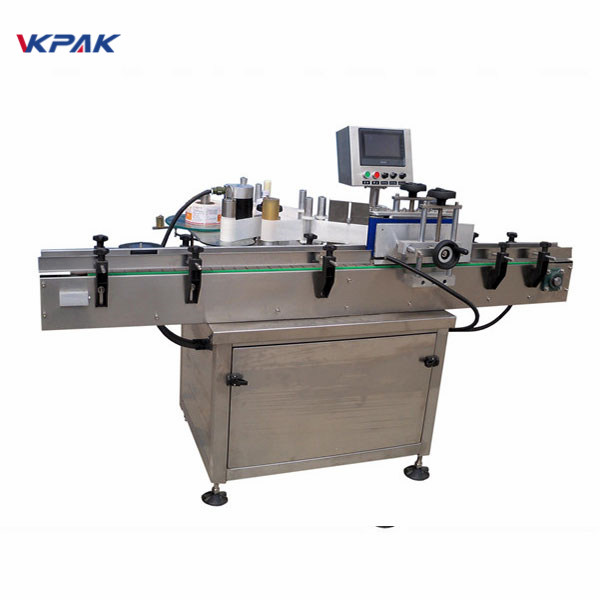SUS304 Servomotor Automatische Rundflaschen-Etikettiermaschine SPS-Steuerung